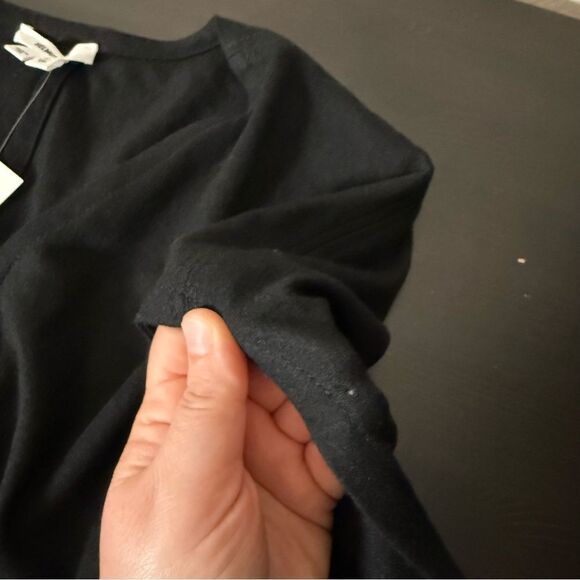 Helmut Lang Sonar Dress Sz XS Petite Black Wool V Neck Minimalist Event Feminine - Picture 7 of 13